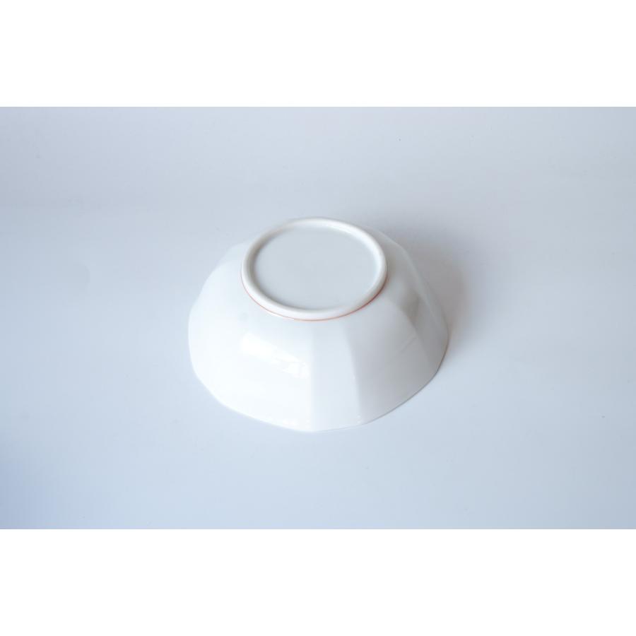 KB006 ホワイト赤線十二角13.6cm小鉢 |  | 01