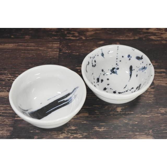 筆塗りの和食器小鉢9.5cm　刷毛＆スプラッシュ　[美濃焼/日本製/陶磁器/和食器/和風/副菜/こばち/アウトレット] | 