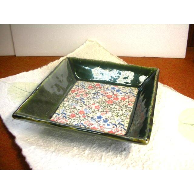 織部錦織正角皿中15.4cm★アウトレット品こみ★DBH  KZ044 | 