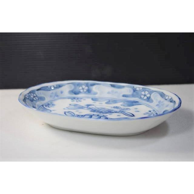 双魚楕円16cmトレー　[美濃焼/日本製/陶磁器/和食器/和風/中皿/深皿/焼物皿/浅鉢/ブルー/青/オーバル/料亭/旅館/レストラン/業務用] |  | 01