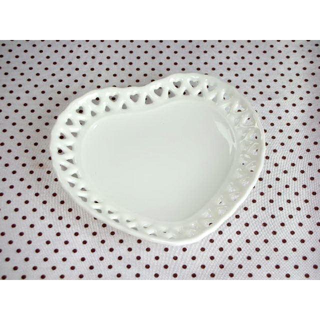 透かし10.3cmハート型ナッピー皿★アウトレット品★OYT  KZ210 | 