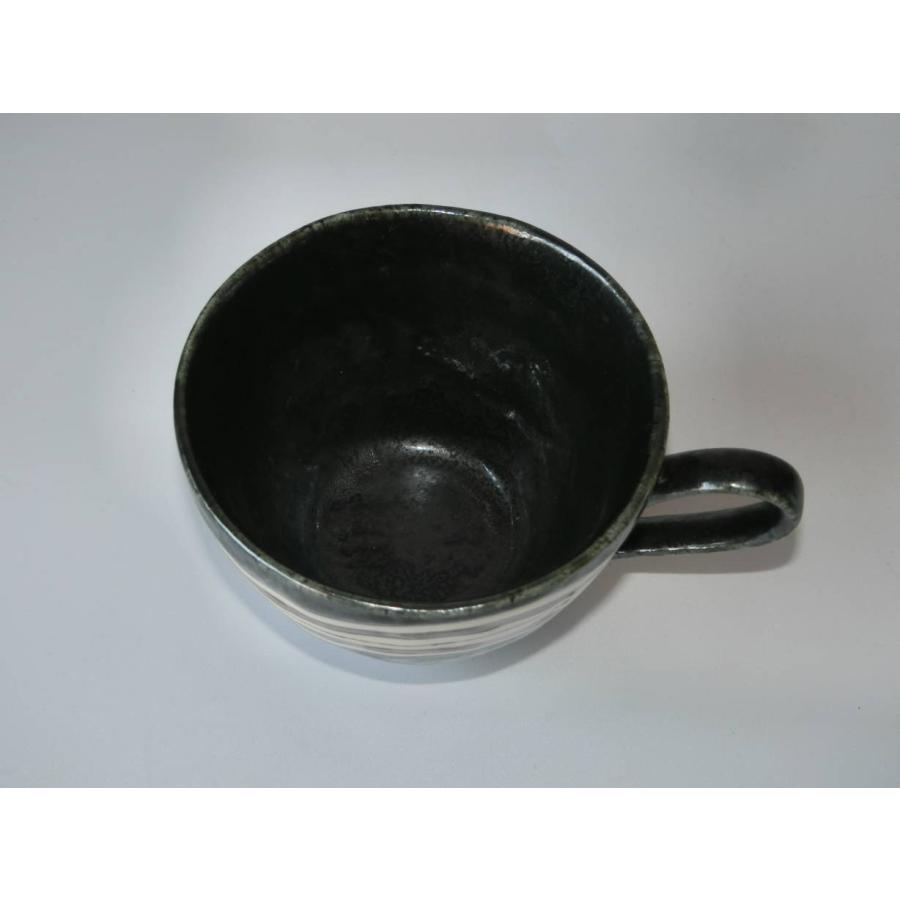MC040　黒ウェーブコーヒーカップ　[美濃焼/日本製/陶磁器/アウトレット] |  | 01