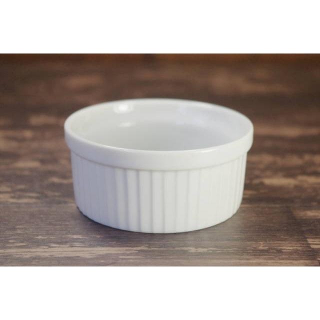 ★5個セット★白８ｃｍスフレカップ・グラタン　[美濃焼/日本製/陶磁器/ホワイト/ココット/ビュッフェ/デザート/ソース/レストラン/業務用/アウトレット] | 