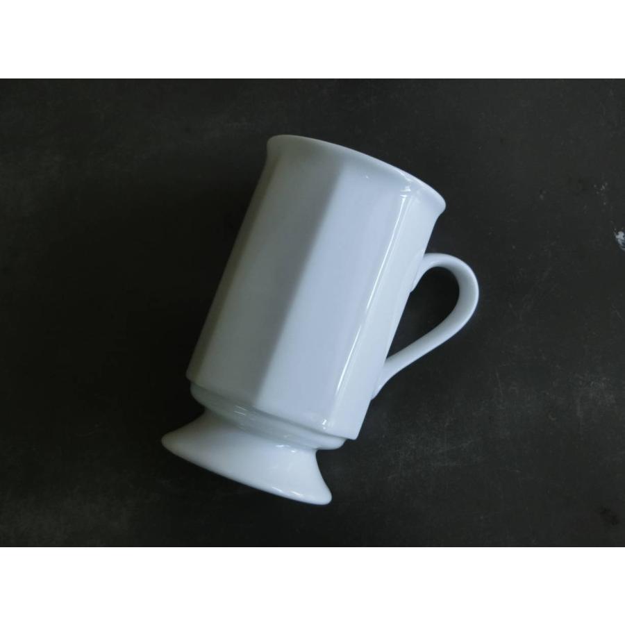 MC079　白さが目立つ白磁八角高台マグ  [美濃焼/日本製/陶磁器/アウトレットこみ] | 