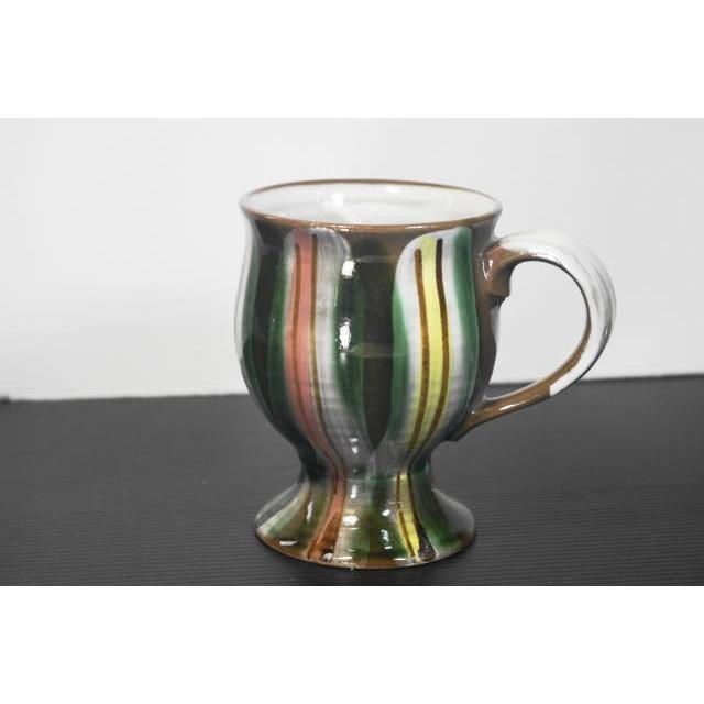 MC134A　手描き白刷毛色十草高台マグ   [美濃焼/日本製/陶磁器/アウトレット] | 