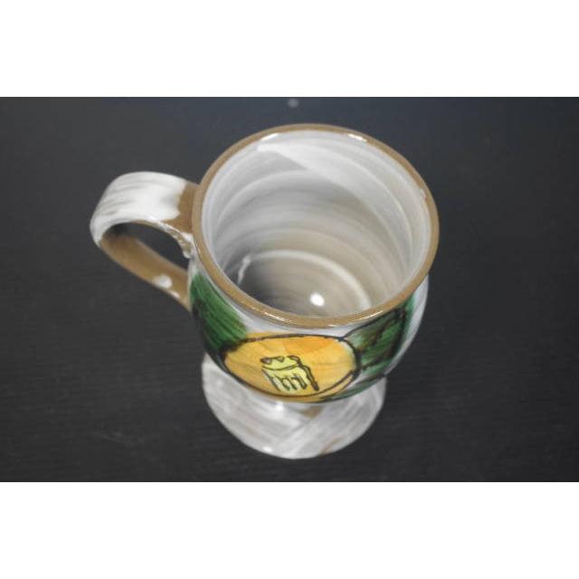 MC134B　手描き白刷毛つばき高台マグ  アウトレット品 |  | 01