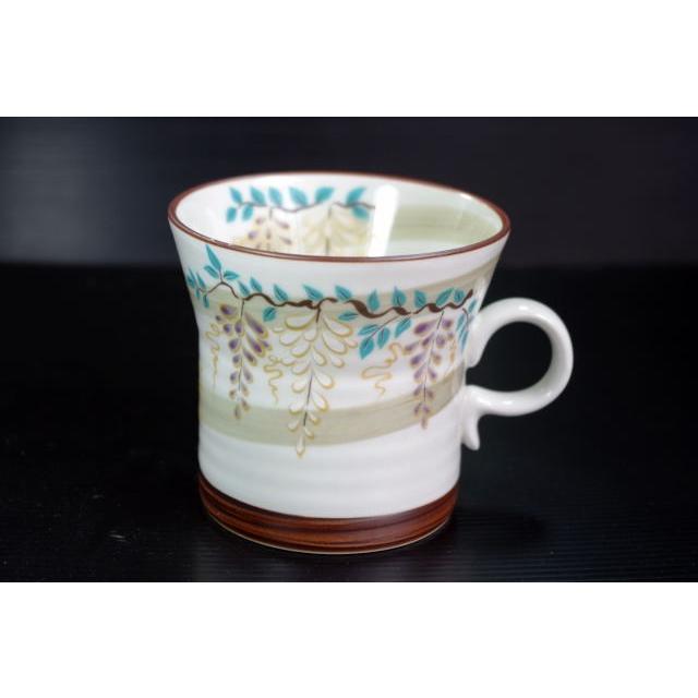 MC172　有田「祥窯」の「京都」　藤　マグカップ   [有田焼/日本製/陶磁器] | 