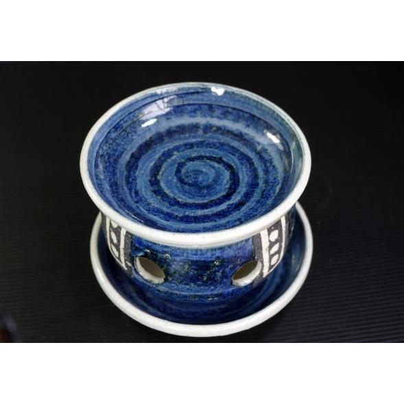 瑠璃　茶香炉１−８１　[万古焼/萬古焼/日本製/陶磁器/和風/ブルー/青/紺/アロマ/茶葉] |  | 01