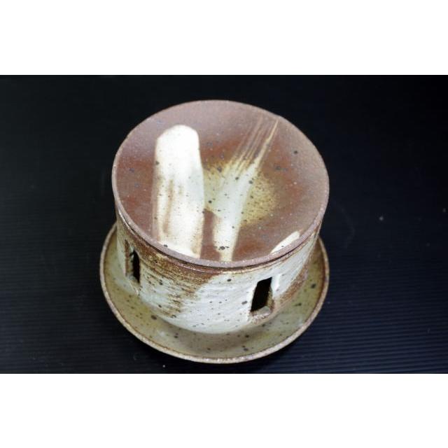 NB117 灰釉刷毛目　茶香炉４−７６　[万古焼/萬古焼/日本製/陶磁器/和風/アロマ/茶葉/ブラウン] |  | 01