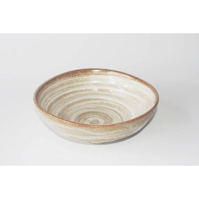 彩華茶粉引白刷毛６５ボウル・盛鉢　[美濃焼/日本製/陶磁器/和食器/和風/大鉢/シリーズ/ベージュ/煮物鉢/料亭/旅館/レストラン/業務用/おしゃれ] | 