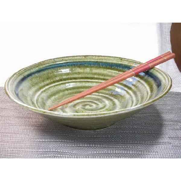 OB052 彩華織部はん点ブルーライン８寸鉢★アウトレット品★MMN | 