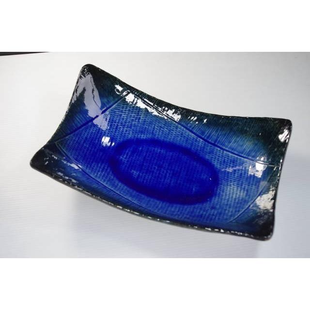 OB086 マス入長角鉢25.4ｃｍ　藍染ブルー ★アウトレット品★ | 