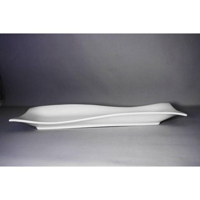 OZ019白マットウェーブ長角皿・サンマ皿 (11右)[陶磁器/和風/ほっけ/大皿/盛皿/角皿/30cm以上/焼物皿/刺身皿/居酒屋/業務用/アウトレット/格安] |  | 01