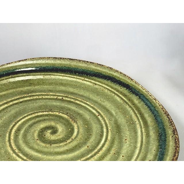 彩華織部はん点ブルーライン９０皿27cm [美濃焼/日本製/陶磁器/和食器/和風/緑/グリーン/大皿/深皿/シリーズ/居酒屋/旅館/料亭/業務用/おしゃれ] |  | 03