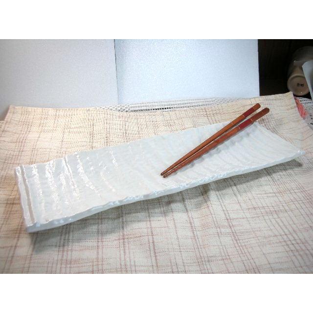 OZ042 フォールド尺一付出皿　白 寿司皿★アウトレット品★ | 