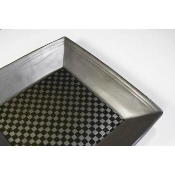 マットブラック・チェック20.8ｃｍ正角皿★アウトレット品★TYG  OZ062 |  | 01