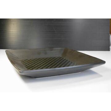 マットブラック・チェック20.8ｃｍ正角皿★アウトレット品★TYG  OZ062 |  | 02