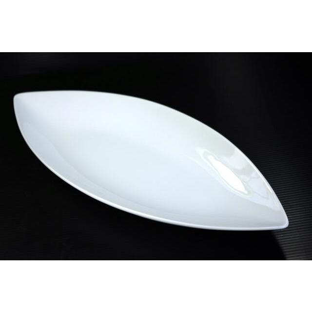 OZ068 ロングリーフ・ホワイト３３ｃｍ盛り付けプレート★アウトレット品★OMB | 