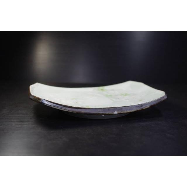 OZ113 コスモス　緑　長角8寸皿 |  | 01