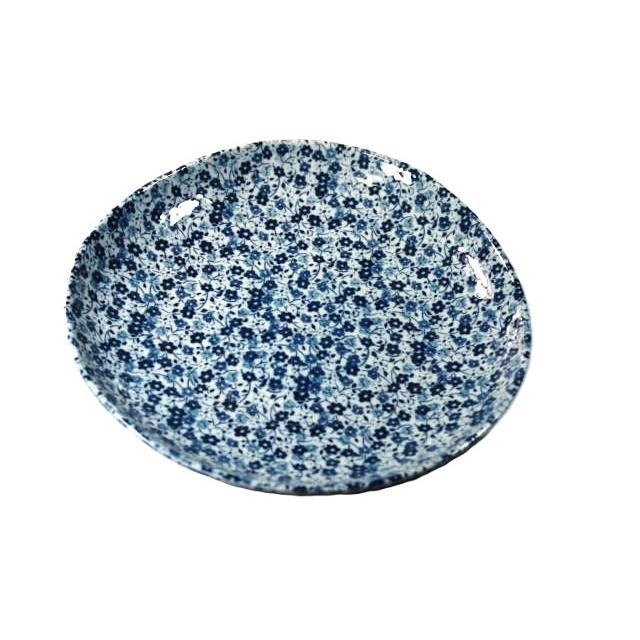 OZ322 藍染小花三角８０皿　アウトレット品 | 