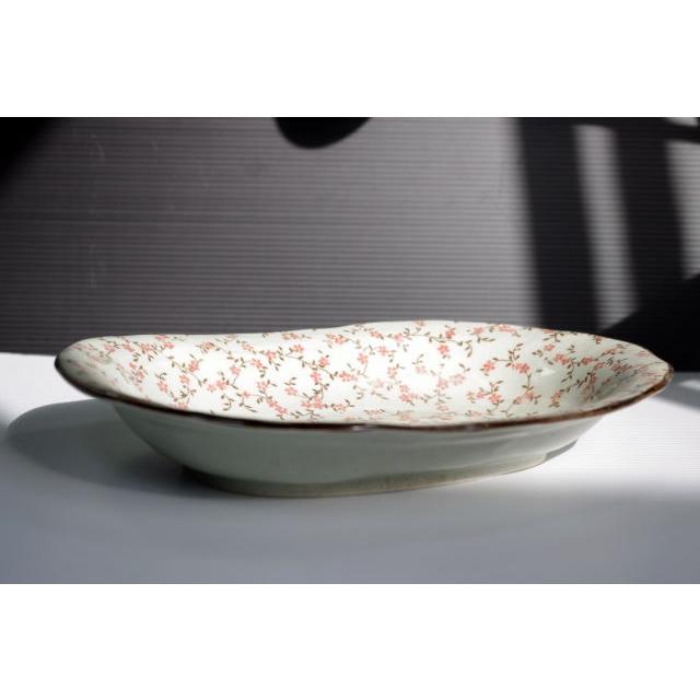 PS108　有田「祥窯」の憲小花24cm楕円カレー皿　　アウトレット込み |  | 06