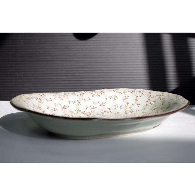 PS108　有田「祥窯」の憲小花24cm楕円カレー皿　　アウトレット込み |  | 08