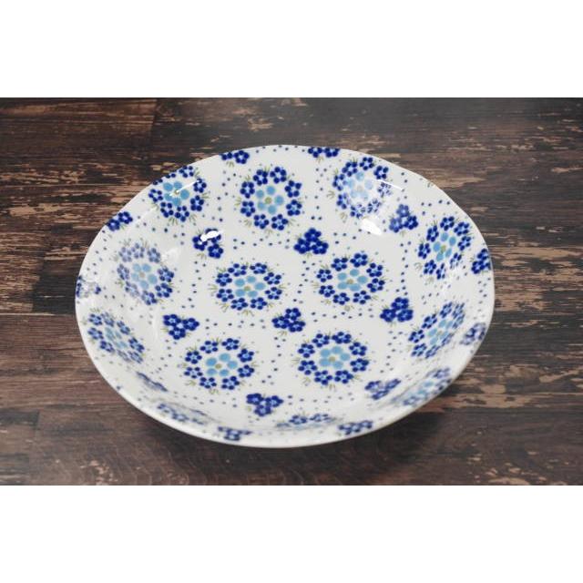 PS135　フラワーガーデン青21.5cmカレー皿　アウトレット品 | 