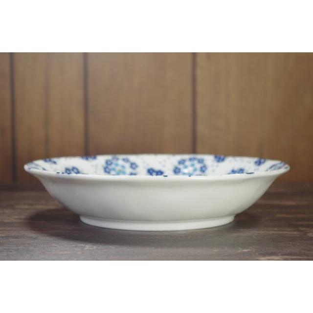 PS135　フラワーガーデン青21.5cmカレー皿　アウトレット品 |  | 02