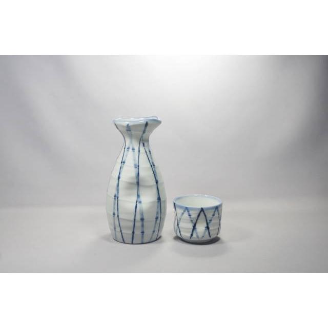 SK009　手描き古染十草　盃 [美濃焼/日本製/陶磁器/和風/お猪口/おちょこ/ぐい呑み/白/青/日本酒/お酒/熱燗/レストラン/料亭/旅館/居酒屋/業務用] |  | 02