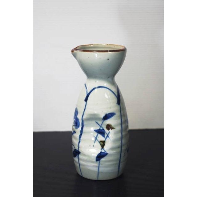 SK022手描き間取草花1合徳利 [美濃焼/日本製/陶磁器/酒器/とっくり