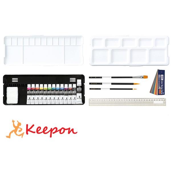 T PC プレンティM シンプルセット B 13色13本 絵具 アーテック 美術 新学期 図工 パレット 学校教材 小学生 中学生 学校 筆 ターナープレンティMセット 定規 | 