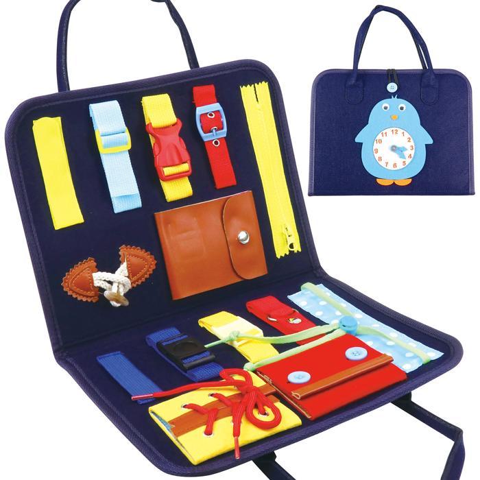 フェルト知育バッグ　アーテック おもちゃ プレゼント 知育玩具 紐通し ひも 指先 練習 |  | 01