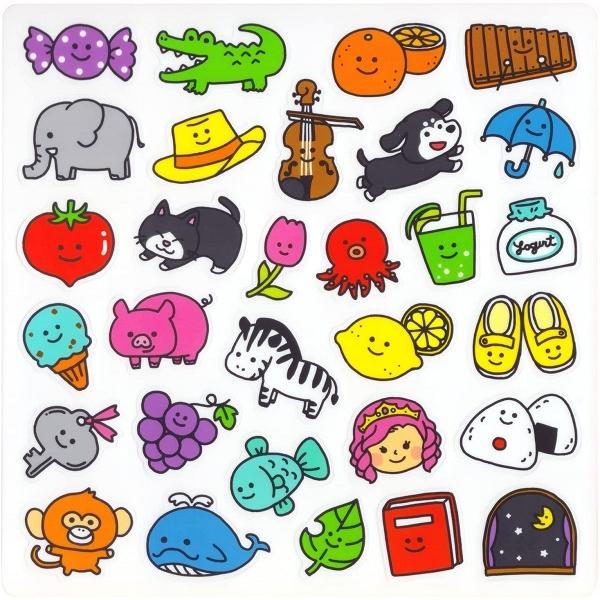 ぺたぺたシールでおけいこ ABC (メール便可) 銀鳥産業 知育 絵本 シール 食べ物 遊び 幼稚園 保育園 子ども 知育玩具 知育玩具 |  | 05