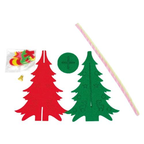 組立フェルトツリーキット(5個までメール便可) クリスマスグッズ イベント 手作り 工作キット オーナメント クリスマスツリー |  | 01