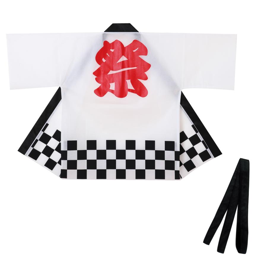 カラー不織布ハッピ(祭) (帯付) Lサイズ(大人用) 6色 法被 夏