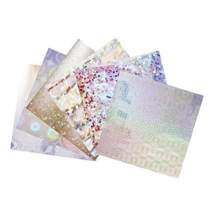 シルバーグリッター 6種6枚 15cm角 (メール便可)　 工作 折り紙 おりがみ エヒメ紙工 キラキラ ホイル |  | 01