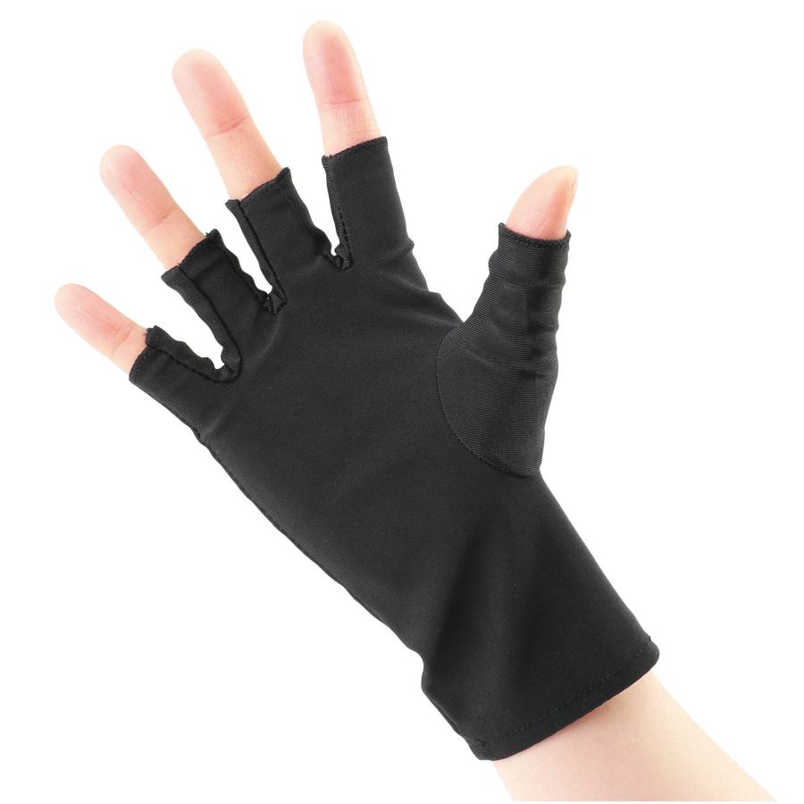 冷感手袋 ブラック（メール便可) アーテック 運動会 体育祭 応援 ダンス 応援団 黒 夏 小学生 中学生 大人 黒手袋 指 |  | 02