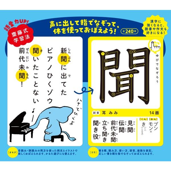 齋藤孝の小学1・2年生の漢字をおぼえるカード240 幻冬舎 カードゲーム