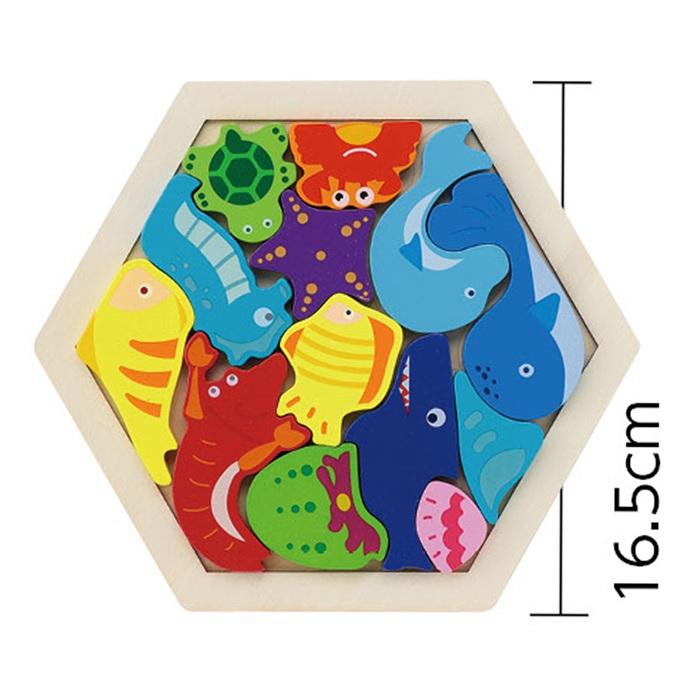 木製六角パズル 海の生き物 (メール便可) アーテック 玩具 おもちゃ パズル 動物 保育園 幼稚園 幼児 子ども |  | 02