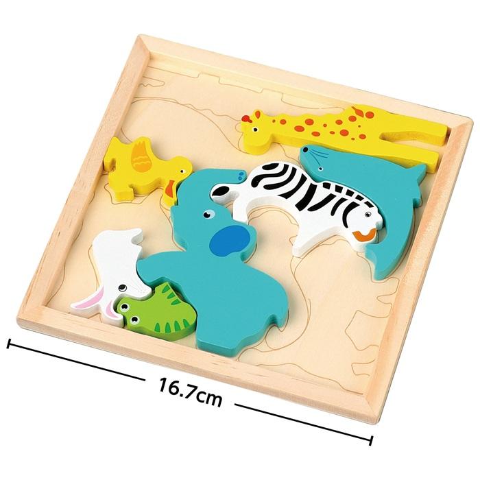 おもちゃ パズル 木製四角パズル どうぶつ (メール便可) アーテック 玩具 おもちゃ