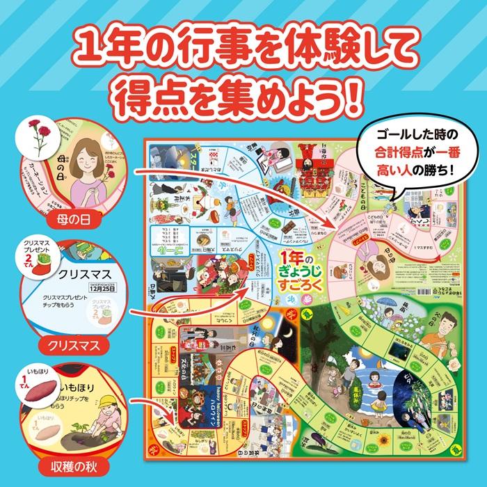 1年のぎょうじすごろく(4個までメール便可)   アーテック 知育玩具 幼児向けおもちゃ ボードゲーム 双六 行事 小学生 保育園 幼稚園 子供 子ども |  | 02
