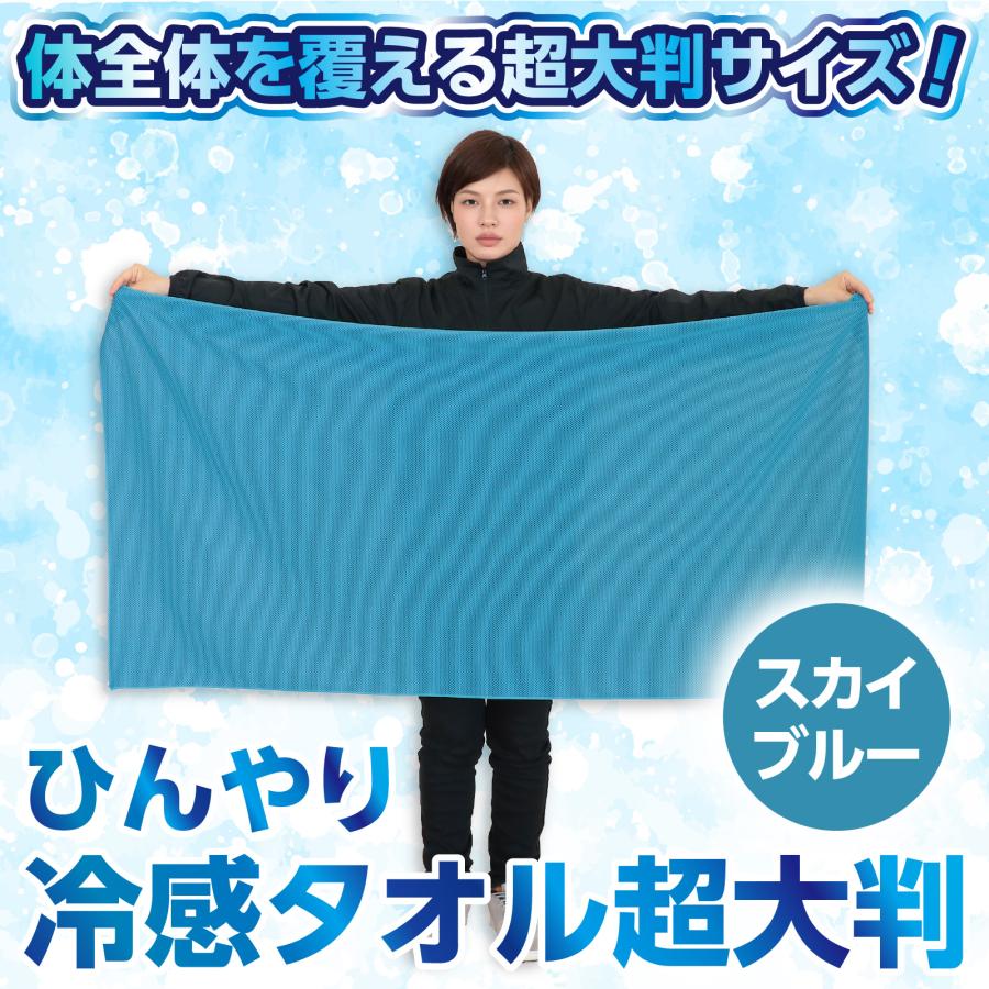 冷感タオル 超大判サイズ スカイブルー アーテック 冷感タオル クールタオル 特大 ひんやり 熱中症対策 スカイブルー 夏用 スポーツ 運動会 洗える 軽量 |  | 01