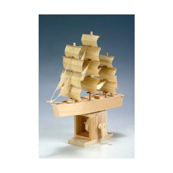 工作キット 荒波の帆船 加賀谷木材 木工工作キット 自由研究 からくり