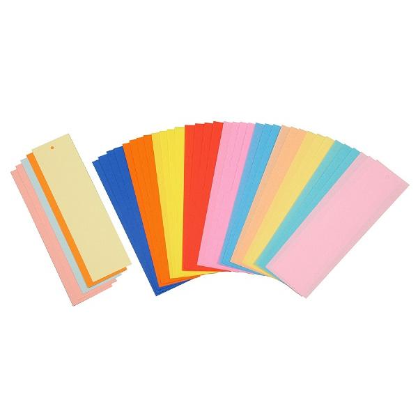 七夕短冊　40枚 25×6cm(メール便可) 七夕 飾り たなばた 折り紙 おりがみ 飾り付け 願い事 カラー |  | 01