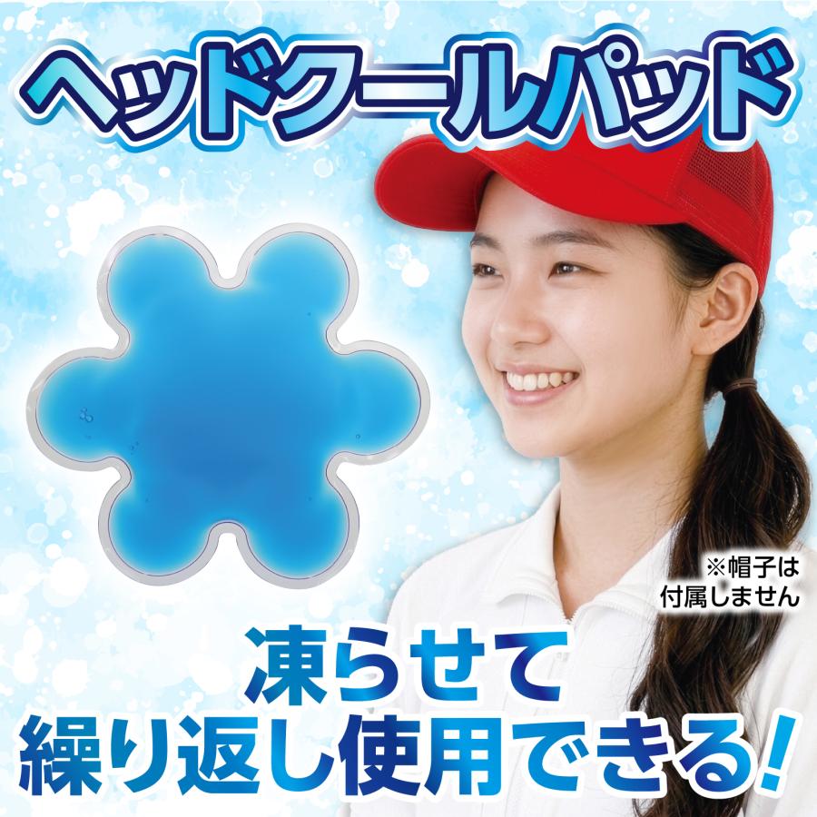 ヘッドクールパッド(13個までメール便可能)　アーテック 夏用 ひんやり 帽子 熱中症対策 冷却 熱中症予防 スポーツ キャップ 頭 ヘルメット |  | 01