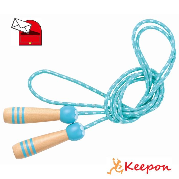 カラフル木柄 なわとび みずいろ (メール便可) 縄跳び 運動 おもちゃ 学校 アーテック 小学生 学校 青 水色 | 