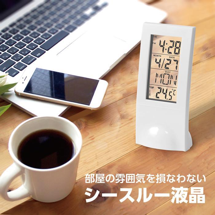 シースルークロック アーテック 置時計 アラーム付き 温度計 時計 記念品 プレゼント 卒業記念 名入れ |  | 03