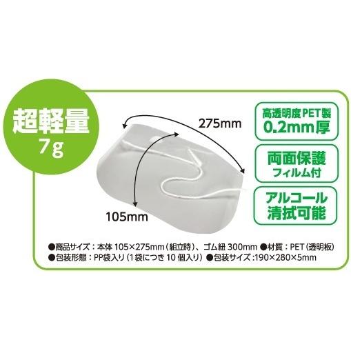 20枚組！クリアシートマスク 標準サイズ メール便送料無料 飛沫防止 透明マスク  大人用 子ども 小学生 学校 マウスシールド 吹奏楽 フェイスシールド |  | 05