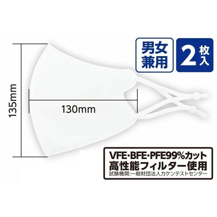 名入れ可 2枚入 不織布×ウレタン ハイブリッドマスク(15個までネコポス可) 白 ホワイト アーテック 洗える 大人用 夏用 洗濯 調節可能 立体 3D 冷感 ひんやり |  | 01