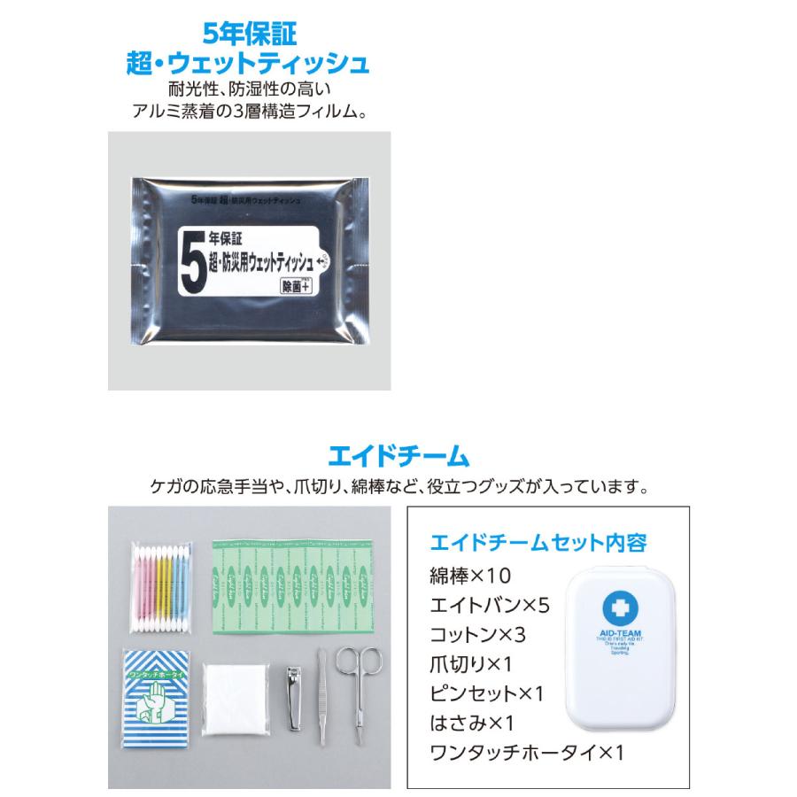 簡易防災セット30点 アーテック 防災 災害対策 防災用品 非常用トイレ ライト 女性 男性 リュック 非常持出袋 1人用 避難グッズ 懐中電灯 救急セット マスク |  | 07